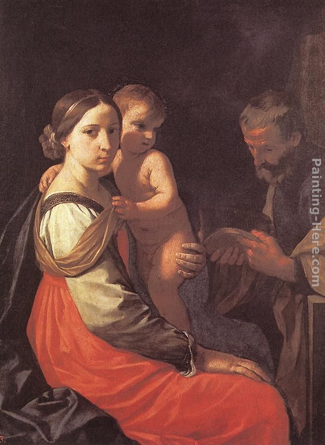 Holy Family painting - Simone Cantarini Holy Family art painting